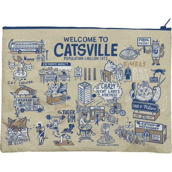 Primitives by Kathy Other - NWT Crazy Cat Lady Zipper Folder